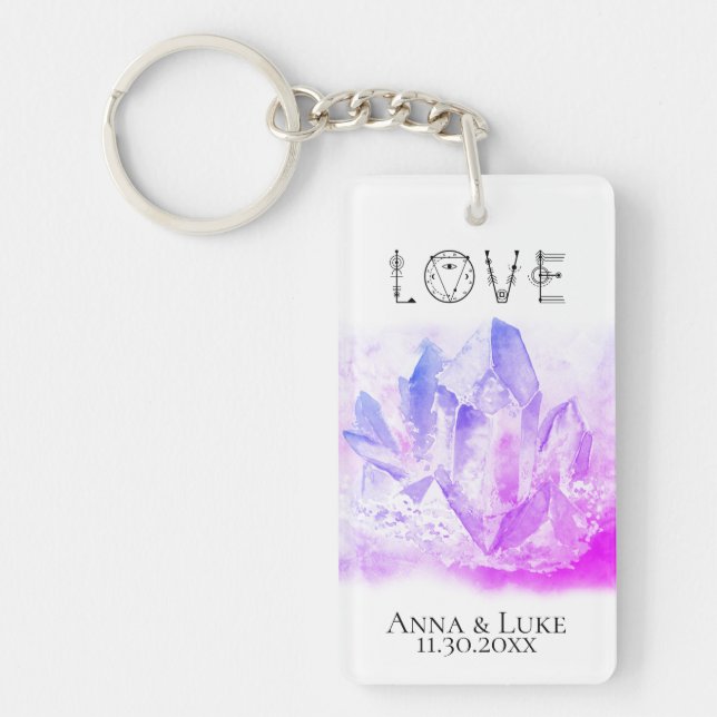 *~* "LOVE"  Crystals Events Weddings SWAG Keychain (Front)