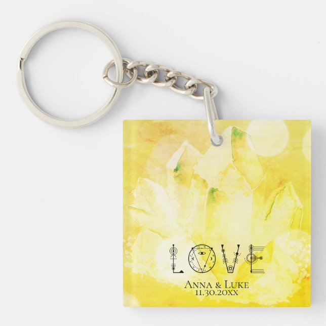 *~* "LOVE"  Crystals SWAG Events  Weddings Keychain (Front)