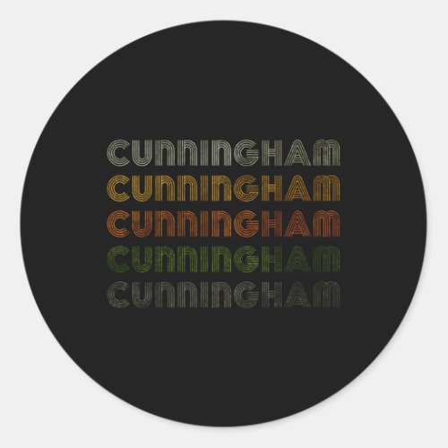 Love Cunningham Grunge Style Black Cunningham Classic Round Sticker