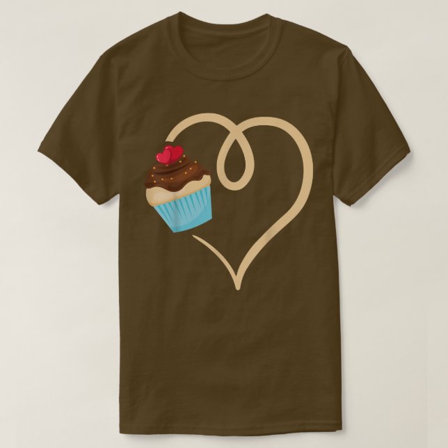 Love Cupcake Baking Baker Cupcake Cooking Novelty  T-Shirt (Design Front)