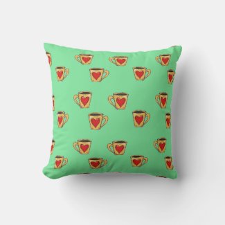 Love cups on turquoise