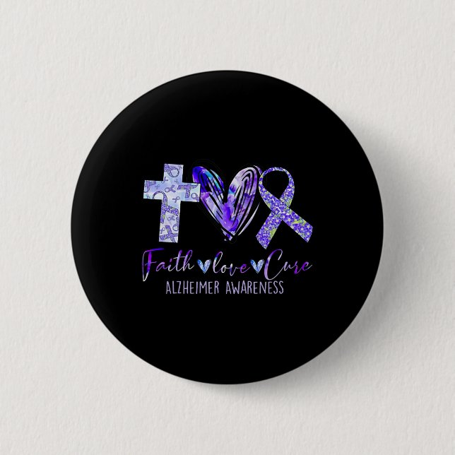 Love Cure Alzheimerheimer  Button (Front)