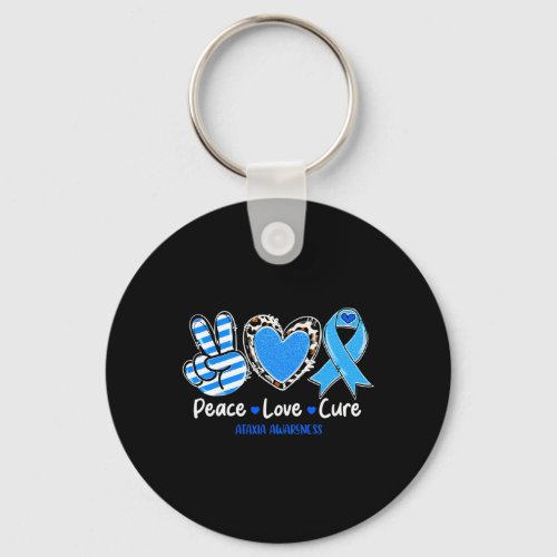 Love Cure Ataxia Awareness Support Gifts 1  Keychain