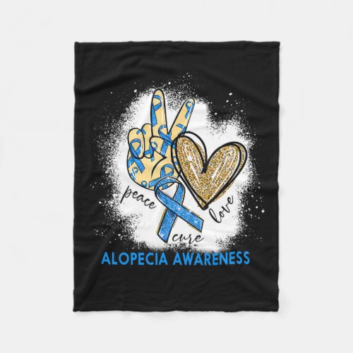 Love Cure Bleached Alopecia Awareness  Fleece Blanket