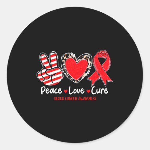 Love Cure Blood Cancer Awareness Support 1  Classic Round Sticker