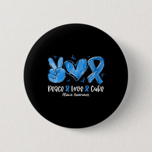 Love Cure Blue Ribbon Ataxia Awareness Button