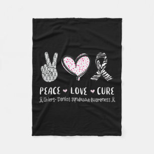 Love Cure Ehlers-danlos Syndrome Awareness Men Wom Fleece Blanket