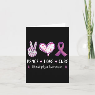 Love Cure Fibromyalgia Awareness Men Women Kids  Card