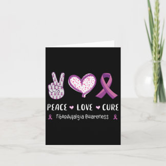 Love Cure Fibromyalgia Awareness Men Women Kids Card