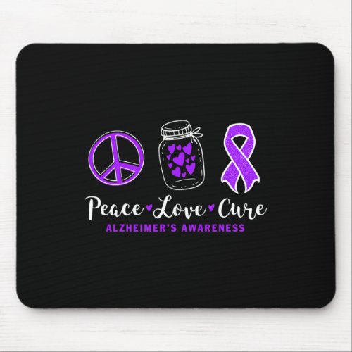 Love Cure For Alzheimerheimer S Warrior Tee Heimer Mouse Pad