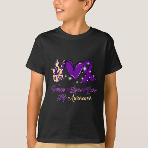 Love Cure Itp Purple Ribbon Awareness For Men Wome T_Shirt