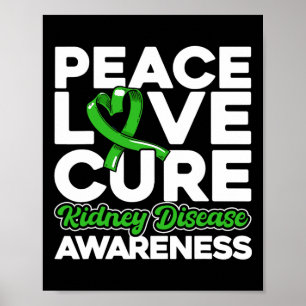 Love Cure Kidney Disease Awareness 1 Poster