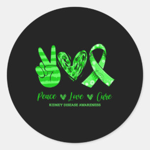 Love Cure Kidney Disease Awareness 3 Classic Round Sticker