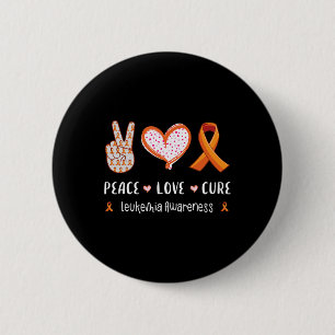 Love Cure Leukemia Awareness Men Women Kids Leukem Button