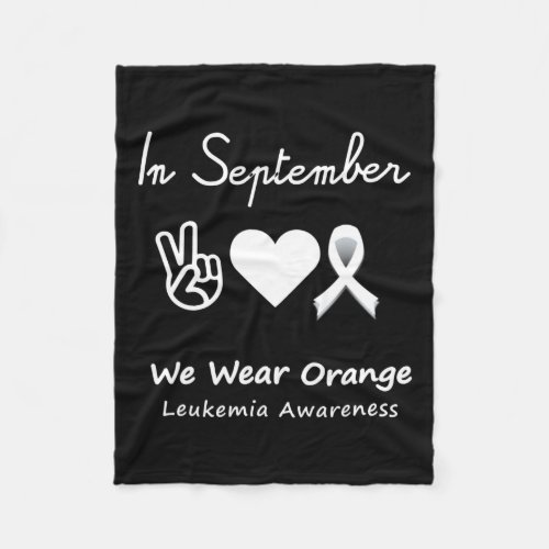 Love Cure Leukemia Awareness Men Women Kids Leukem Fleece Blanket