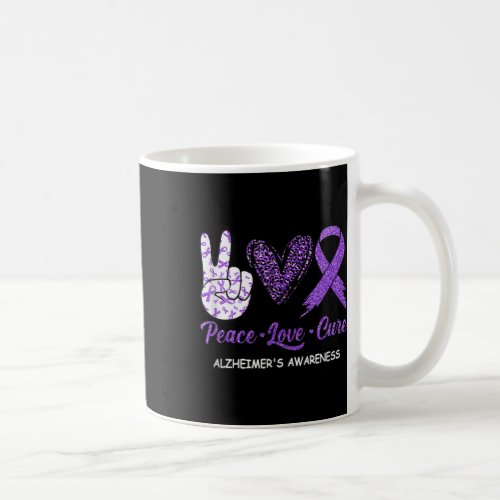 Love Cure Purple Ribbon Alzheimerheimer Disease Aw Coffee Mug