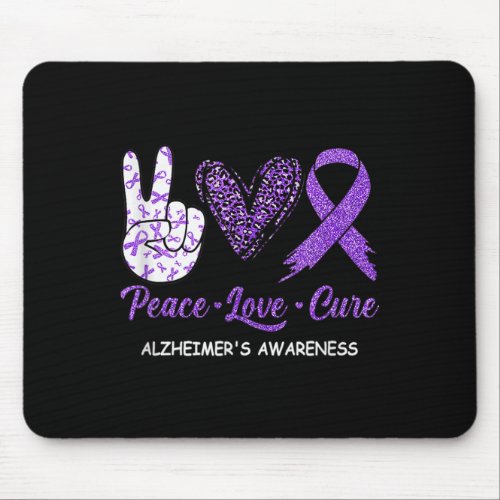 Love Cure Purple Ribbon Alzheimerheimer Disease Aw Mouse Pad