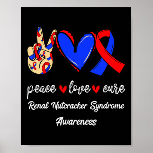 Love Cure Renal Nutcracker Syndrome Awareness Poster