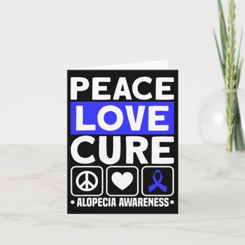 Love Cure Support Alopecia Awareness Ribbon 1  Card