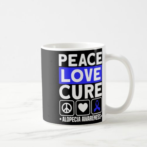 Love Cure Support Alopecia Awareness Ribbon 1  Coffee Mug