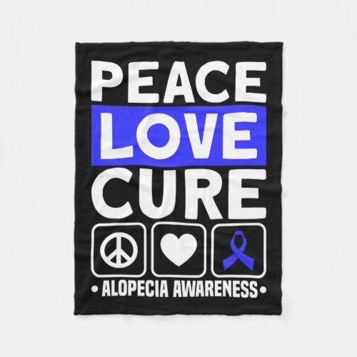 Love Cure Support Alopecia Awareness Ribbon 1  Fleece Blanket