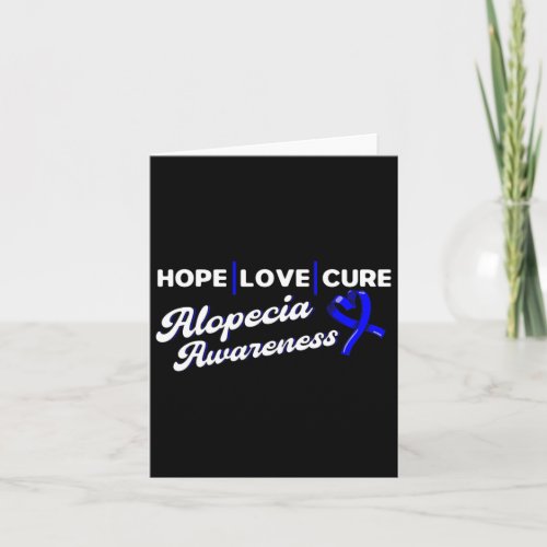 Love Cure Support Alopecia Awareness Ribbon  Card