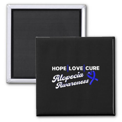 Love Cure Support Alopecia Awareness Ribbon  Magnet