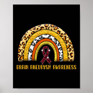 Love Cure Women Brain Aneurysm Awareness Poster