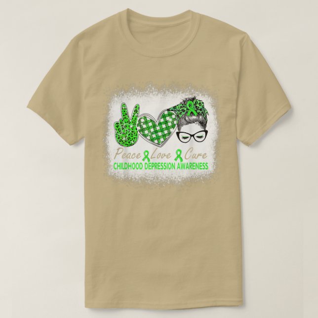 Love Cure Women Childhood Depression Awareness  T-Shirt (Design Front)