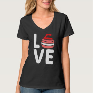 Love Curling Stones Curling Player Team Coach Skip T-Shirt