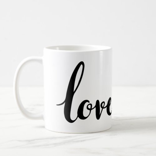 love cursive writing coffee mug