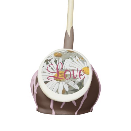 Love custom Cake Pops Daisies Flowers Personalized