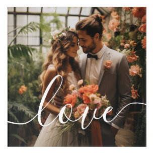 'Love' Custom couple photo Acrylic Print