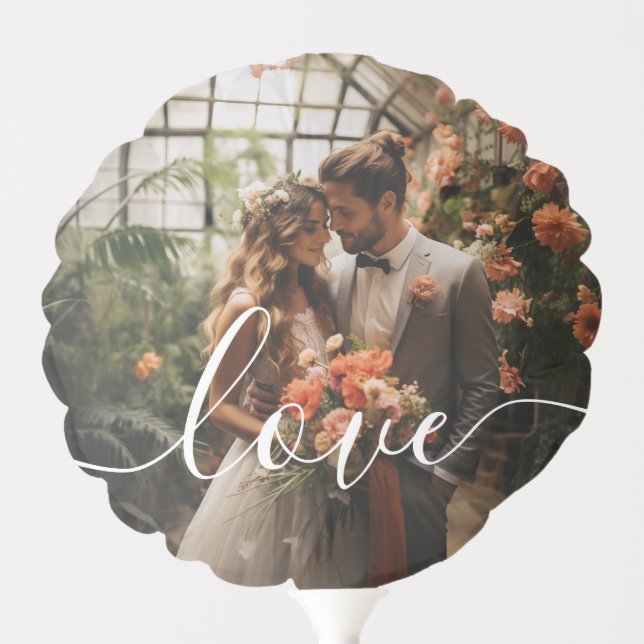 'Love' Custom couple photo Balloon (Front)