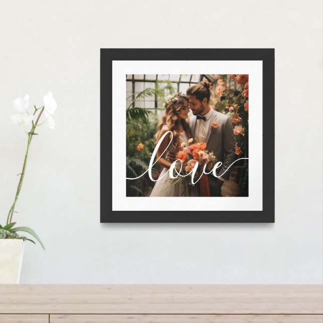 'Love' Custom couple photo Framed Art (Entryway)