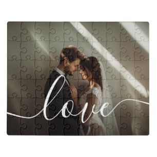 'Love' Custom couple photo Jigsaw Puzzle