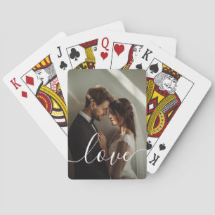 'Love' Custom couple photo Luggage Tag Poker Cards