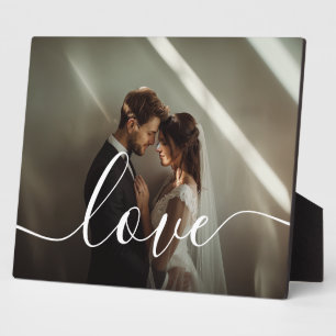 'Love' Custom couple photo Plaque