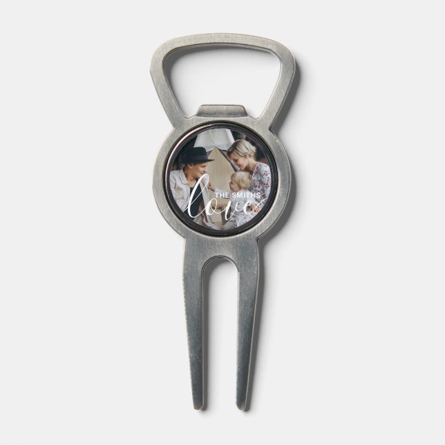 'Love' Custom family photo with custom name Divot Tool (Composite)