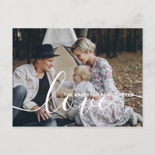 'Love' Custom family photo with custom name Postcard