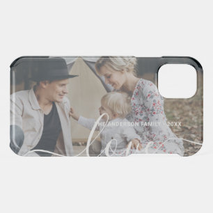 'Love' Custom family photo with custom name iPhone 11 Case