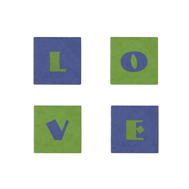 LOVE / CUSTOM INITIALS stone magnet set (Front)