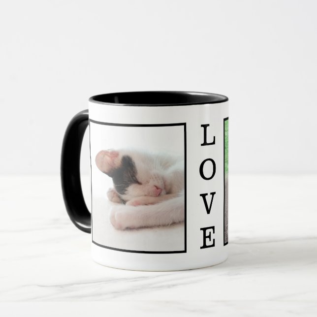 LOVE Custom Pet Photo Family Pictures Personalized Mug (Front Left)