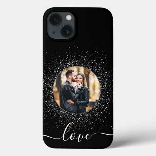 LOVE Custom Photo Black iPhone 13 Case