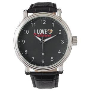Love Custom Photo Heart and Name Poster Watch