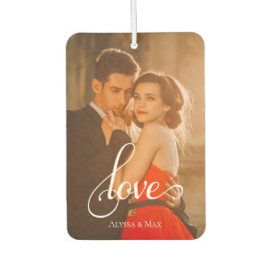 LOVE Custom Photo Portrait Car Air Freshener