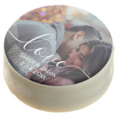 LOVE | Custom Photo Wedding Chocolate Covered Oreo (Angled)