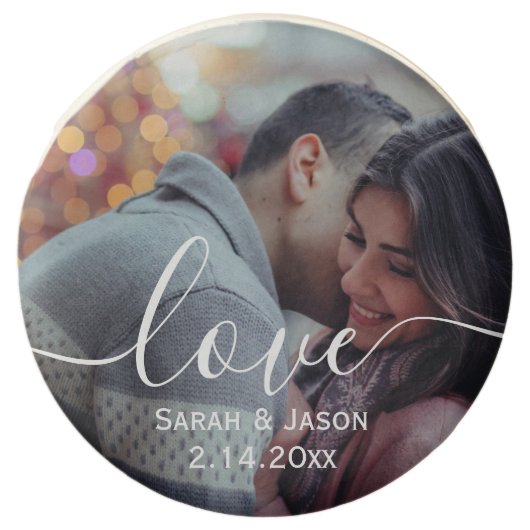 LOVE | Custom Photo Wedding Chocolate Covered Oreo (Front)