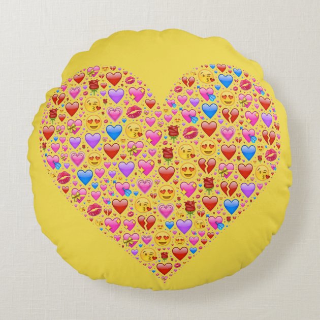 Heart hotsell emoji pillow