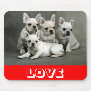 Love Cute French Bulldog Puppy Dog Mousepad